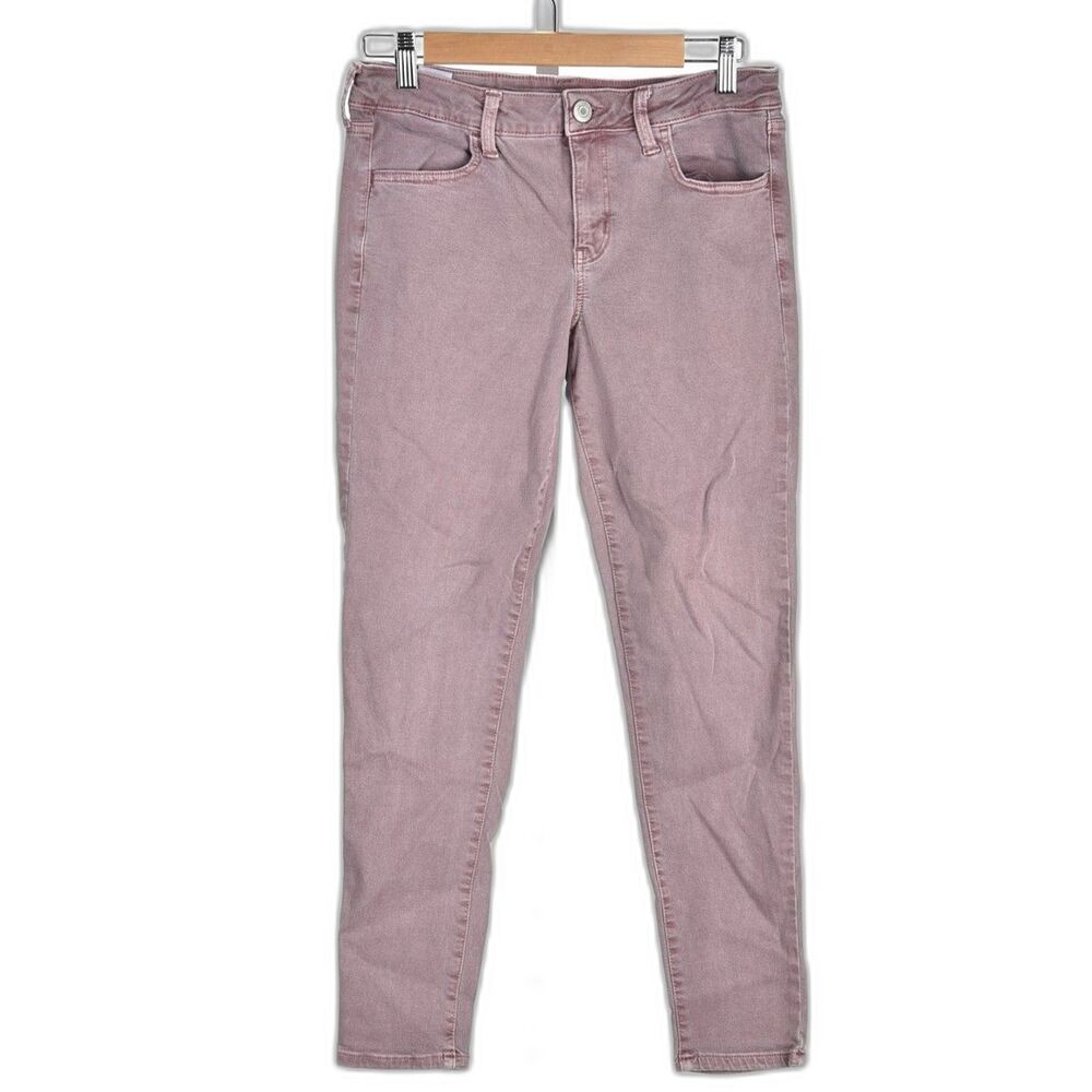 American Eagle Ne(x)t Level Stretch High Rise Pink Denim Skinny Jeans Size 10R